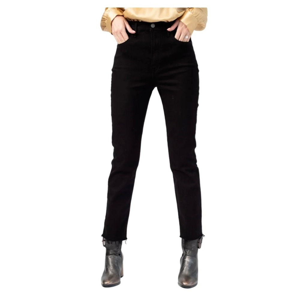 Grlfrnd Reed Raw Hem Skinny Ankle Jean‎ Black Size 23